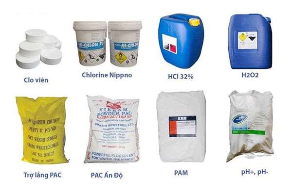 Một số loại hóa chất dùng trong xử lý nước thái